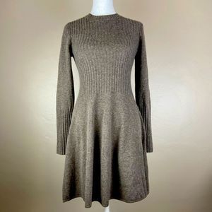 Bloomingdale’s Aqua Cashmere NWT long sleeves fit & flare dress 100% Cashmere XS
